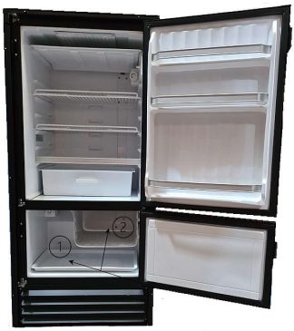 Nova Kool RFU8250 12-24 Volt - 206 Litre - Upright Two Door Fridge/Freezer - DUAL Danfoss BD35F Compressor - Independant Thermostatic Control (RFU8250)