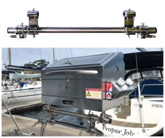 *ONE ONLY @ SPECIAL PRICE* Galleymate Marine Barbecue Outboard Rail Mount with Spacer Bar - Suits GM1100 and GM1500 - Suits Rails 19-32mm (RMS)