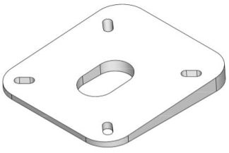 Seaview Base Wedge - 4 Degree Wedge - Suits Most 18" Furuno/Lowrance/Simrad/Koden Radars (RW4-1)