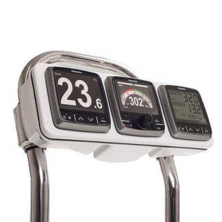 Seaview Sail Pod SP5S for Power or Sailboats - 374 x 127mm Max. Useable Face - 2 Stainless Steel Rail Clamps to Suit 1", 1.125" and 1.25" Tube (SP5S)