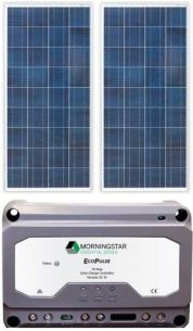 Solar Cruise 160W Solar Package incl. PWM Solar Controller - Charges Max 8.9A/hr @ 12V - Suits 12-24V Systems (ENE160WP)