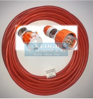 Shore Power Lead - 240 Volt AC - 32 Amp SINGLE PHASE x 15 Meter - Heavy Duty Marine Quality Tinned Cable (SUR SPL32A1)