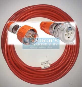 Shore Power Lead - 240 Volt AC - 32 Amp THREE PHASE x 15 Meter - Heavy Duty Marine Quality Tinned Cable (SUR SPL32A5)