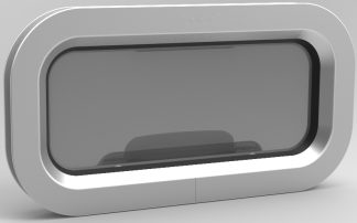 Goiot Opal Opening Portlight - Size T01 - 347 x 171mm Cut-Out - Gray Acrylic (115707)