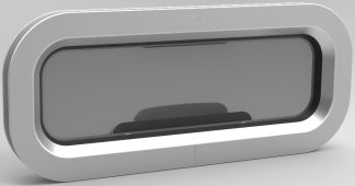 Goiot Opal Opening Portlight - Size T02 - 405 x 156mm Cut-Out - Gray Acrylic (117996)