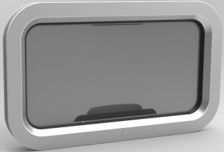 Goiot Opal Opening Portlight - Size T05 - 429 x 244mm Cut-Out - Gray Acrylic (116411)