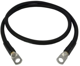 Minn Kota Flexible 300mm Battery Terminal Link Cable with 8mm Battery Lugs - 32mm² Marine Tinned Cable - BLACK (SUR-THL300-32B)