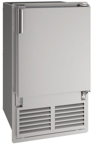 U-Line Marine Ice Maker - Stainless Steel - FLANGE FLUSH TO CABINET - Makes up to 10.4Kg Ice per Day - Holds 5.5Kg Ice (493/UMCR014-SC02A)