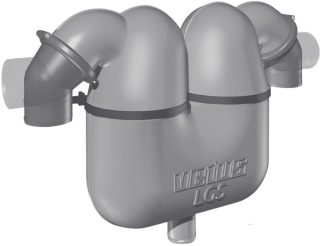 VETUS Gas-Water Separator - 60mm Rotating Connections - 50mm Drain (LGS6050)
