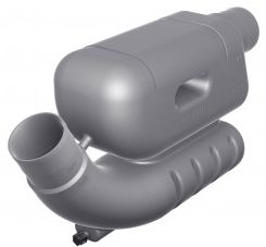Vetus Plastic Waterlock LSL60 - Fixed 60mm Inlet - 16L Capacity - Suits Long Exhaust Hose (LSL60)