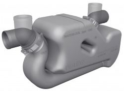 Vetus Plastic Waterlock LSSA40 - Rotaing 40mm Inlet and Outlet - 7.5L Capacity - Suits Long Exhaust Hose (LSS40A)