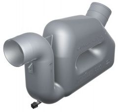 Vetus Plastic Waterlock LP60 - Fixed 60mm Inlet - 10.5L Capacity - Suits Long Exhaust Hose (4m+) (WLOCKLP60)