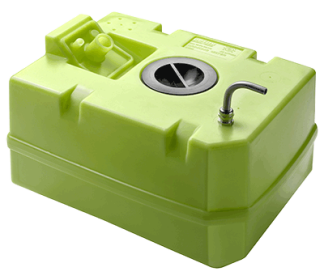 Vetus Drinking Water Tank Including Connectors - 40 Litres - 472mm L x 362mm W x 364mm H - High Grade Polythene - Seamless Construction (WTANK40C)