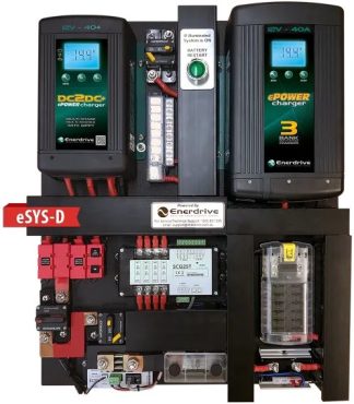 Enerdrive eSYSTEM-D DIY Installation KIT - Incl. 40A AC Charger, 40A DC Charger, MPPT Solar Charger, Simarine LCD Battery Monitor with Fuse Block (eSYS-D)