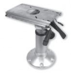 Heavy Duty Adjustable Gas Seat Pedestal With Swivel Chair Slide - Height Adjusts 380 to 508mm (183038)