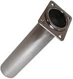 Manta Rod Holder - Slim 90 Degree Straight Shaft Stainless Steel (RWB1979)