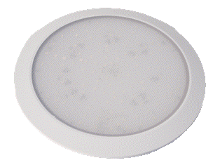 OceanLumi LED Interior Light - 12V - 196mm Dia - OFF/LOW/HIGH - White - Non Switched ( 41-196W-84WY)