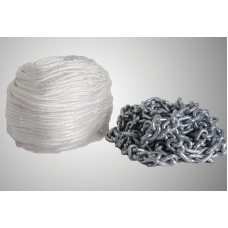 Lone Star Rope and Chain Kit RC6x60 - Suits GX1 Winch - Pre-Spliced - 60m x 6mm Double Braid Nylon Rope + 7m x 6mm Chain (RC6x60)