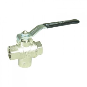 Chrome Plated Brass 3 Way Valve 3/8 inch (137072)