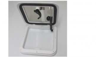 Jim Black Ventilation Hatch 258 x 258mm Cut Out - Moulded Glass Design - Colour White - CE Certified (170710)