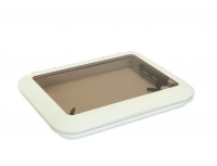 Jim Black Ventilation Hatch 343 x 470mm Cut Out - Moulded Glass Design - Colour White - CE certified (170712)