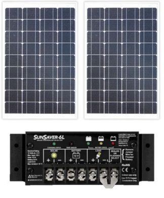 Solar Battery Minder - 40W Solar Package incl. PWM Solar Controller - Charges Max 2.26A/hr @ 12V - Suits 12V Systems (ENE40WP)