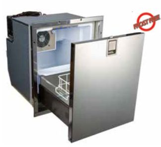 Isotherm DR65 Inox Stainless Steel Drawer Fridge (DRINK Version) - 12 to 24 Volt - 65 Litre - FROST FREE Auto Defrost with Interior Fan (3065BG2C00116)