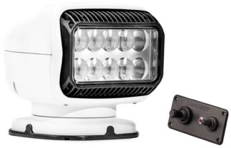 GOLIGHT GT LED Remote Control Searchlight - WHITE 12 Volt - 3.7 Amp - Wired Remote Panel - 544,000 Candela - 123357 (492677)