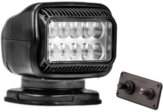 GOLIGHT GT LED Remote Control Searchlight - BLACK 12 Volt - 3.7 Amp - Wired Remote Panel - 544,000 Candela - 123356 (492679)