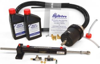 Hydrive Hydraulic Balanced Steering Admiral Kit For Inboards with Rudder or Jet -  210 Cylinder - Suits Most Boats to 15 Metres (IBKIT1)