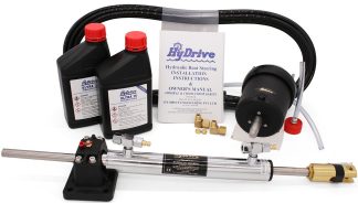 Hydrive Hydraulic Unbalanced Steering Kit for Inboards with Rudder or Jet - With 210SE - Single Ended Cylinder - Suits Most Boats to 15 Metres  (IBKIT2)
