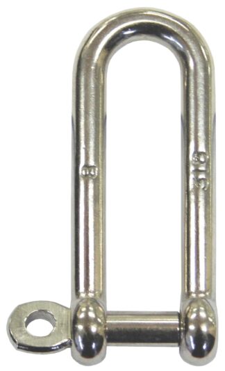 Long "D" Shackle 8mm - 750Kg SWL - 316 Stainless Steel - Suits Chain from 8mm & Most Anchors up to 20kg (RWB2427)