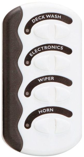 BEP Marinco Contour Switch Panel - White - Gen2 - 4 Switch - No Fuses (113767)