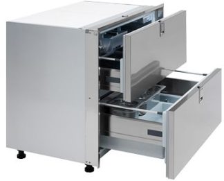 Isotherm DR190 Inox Stainless Steel Two Drawer Fridge Only - 190 Litre - 12 or 24 Volt - No Freezer (3190BA2C)