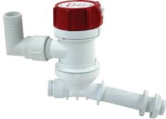 Rule 500 GPH Livebait Cartridge Pump - Angled Thru-hull Inlet - Tournament 400 Dual Port (RWB28)