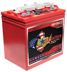 US Battery - US2200  - 6 Volt -  232Ah - Deep Cycle Flooded Lead Acid Battery - Commercial Quality Heavy Duty Cycling Battery (US2200XCUT)