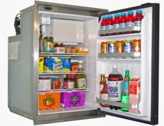 Nova Kool R5810DC 12-24 Volt 162L Marine Fridge/Freezer - Single S/S Door - Suitable for Boats, Caravans, Motorhomes and RVs (R5810DC)