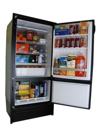 Nova Kool RFU8220 12-24 Volt - 206L - Upright Marine Fridge/Freezer - Danfoss BD35F Compressor - Suitable for Boats, Caravans, Motorhomes and RVs (RFU8220)