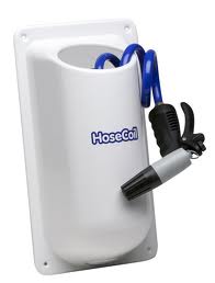 HoseCoil Deckwash Hose Storage - Side Mount Hose Enclosure with 4.5m Hose and Fittings  (J27-101)