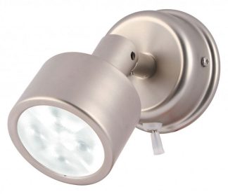 * ONE ONLY SPECIAL PRICE EX Showroom Dispalay * Hella Ponui White Light LED Reading Light in Satin Chrome Finish - 12V (2JA 980 770-211)