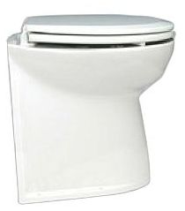 Jabsco Deluxe Silent Flush Electric Toilet - 24V - Household Height - Vertical Back - Fresh Water Flush (J10-136)