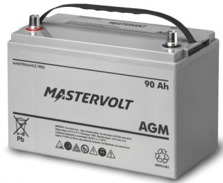 Mastervolt - 12 Volt - 90Ah - Marine Dual Purpose Starting/Deep Cycle AGM Battery - 62000900 (111074)