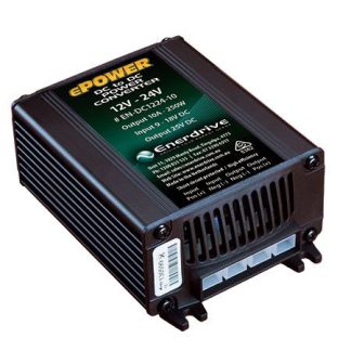 Enerdrive DC to DC Converter 12V-24V/10A - Non Isolated Battery Converter - 9-18VDC Input - 25VDC Output @ 10A (EN-DC1224-10)