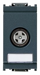 Vimar Idea - Coaxial TV-RD-SAT Socket Outlet - Grey - 1 Module - Suits Rondo and Classica Cover Plates (16306.01)