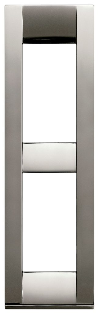 Vimar Idea - Cover Plate Classica - Black Chrome - 2 Module - Vertical - Suits Double Switch (16782.31)