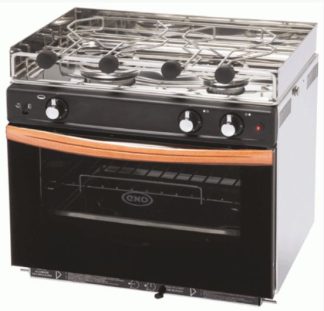 ENO ALLURE GASCOGNE 1813 - 2 Burner Marine Range with S/S Oven and Grill - Highly Polished Marine Grade S/S Range with Electronic Ignition (181341)
