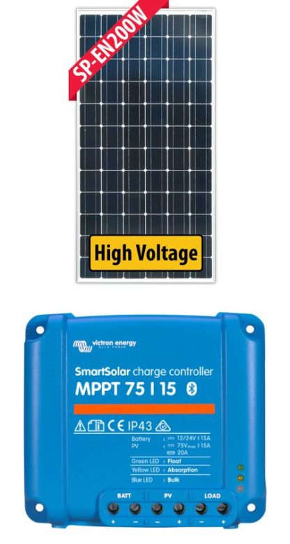 Solar 200W Solar Package incl. MPPT Solar Controller - Charges Max 13A ...