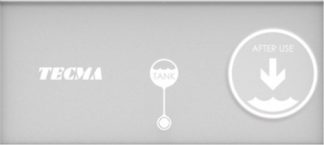 Tecma Replacement LABEL ONLY - Suits Single Button Standard Control Panel - Suits Tecma Flexi-Line Elegance 2G and Silence Plus 2G Toilets T-PF.P11/B (4479993)