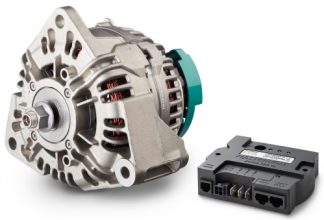 Mastervolt Alpha Compact 28/150 Alternator and Alpha Pro III Charge Regulator Combo - 24V 150A Alternator (No Pulley) - Swivel Arm Mounting (SUR 46628150)