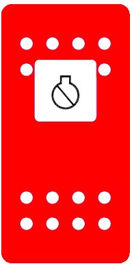 Carling Actuator - Replacement Only - ENGINE STOP (Contura II) - Suits all Carling Contura Series Rocker Switches - CARL-ACT-SP (Sur Actuator-Red)